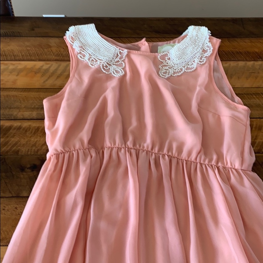 Alythea Pink Beaded Neck Dress M